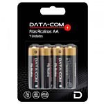PILA ALCALINA DATACOM AA 4 UNIDADES MACROZONA RM